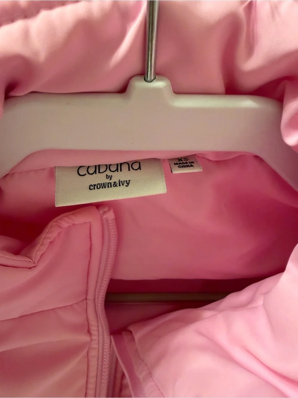 Cabana by Crown & Ivy Woman’s Pink Quilted Puffer Vest